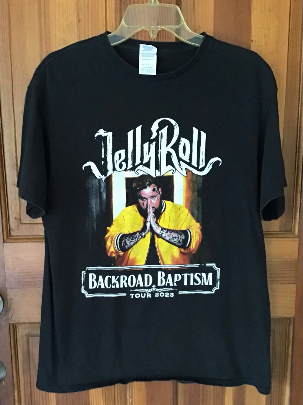 Jelly Roll Backroad Baptism Tour 2023 Black Graphic Tee